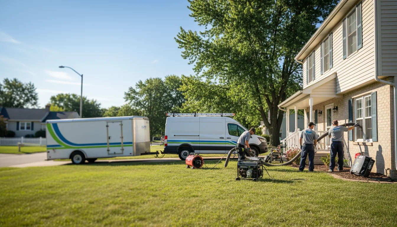 Flooded Basement Restoration And Cleanup With Repair in Cromwell, IN near me